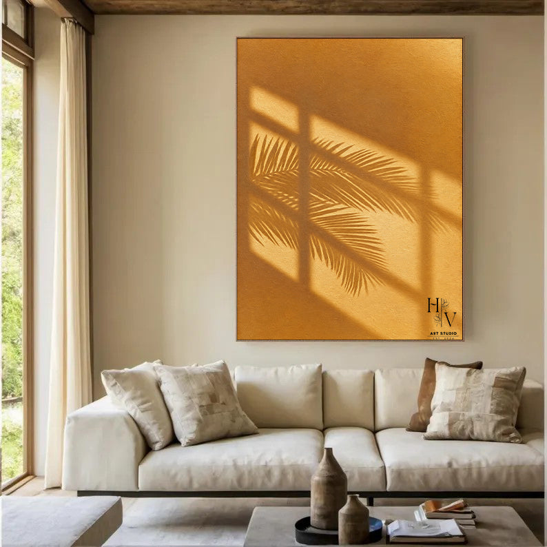 Shadow | Palm Leave (Orange Background)