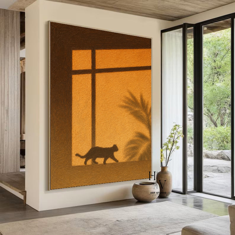 Shadow | Cat and Leaves