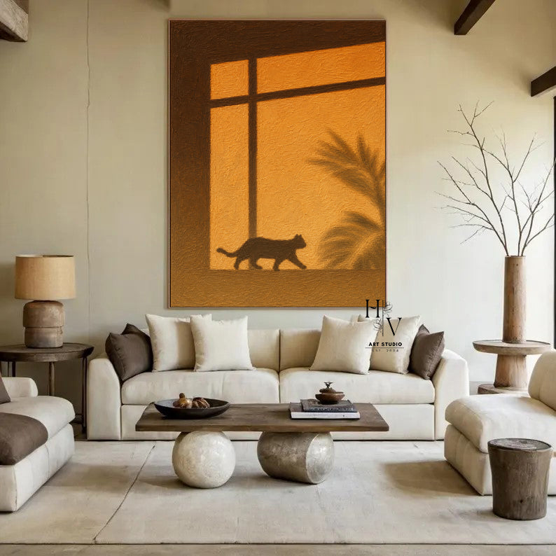 Shadow | Cat and Leaves