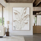 Minimalist | Creamy White Plaster Leaves