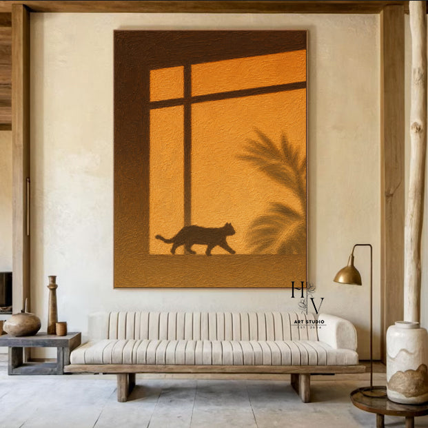 Shadow | Cat and Leaves