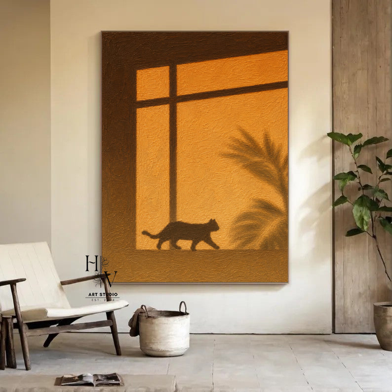 Shadow | Cat and Leaves