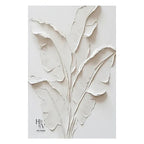 Minimalist | Creamy White Plaster Leaves