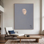 Minimalist | Airplane Soaring Over the Moon