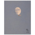 Minimalist | Airplane Soaring Over the Moon