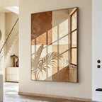 Shadow | Leave and Light on Rustic Wall