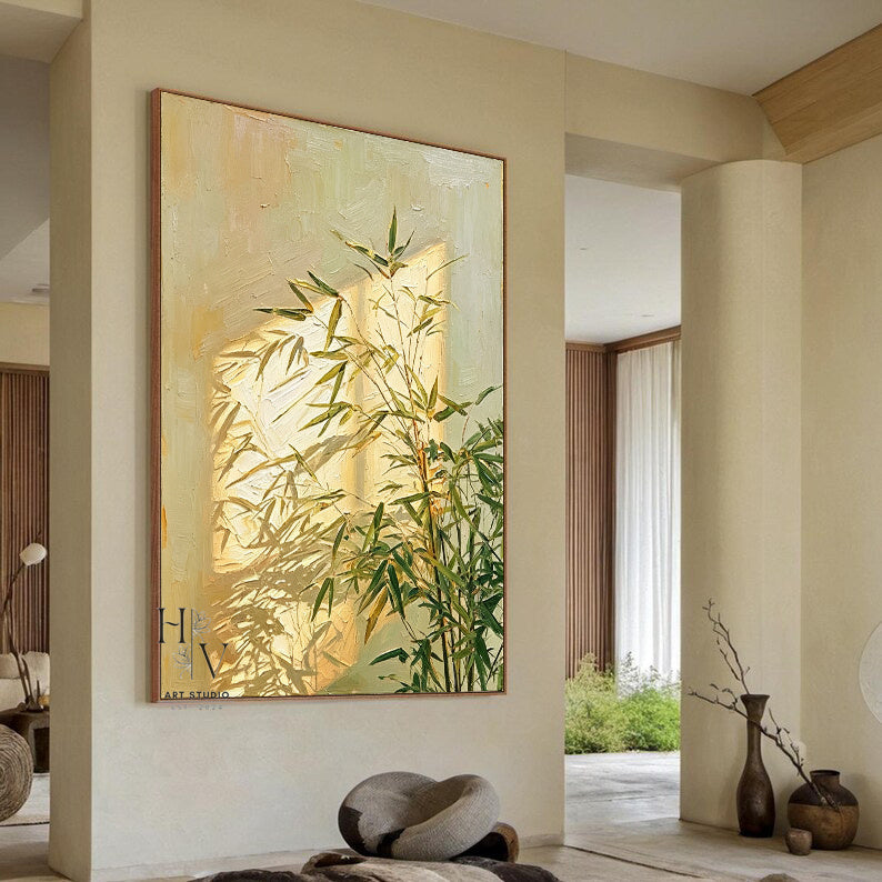 Shadow | Bamboo-like Plant and Golden Sunlight