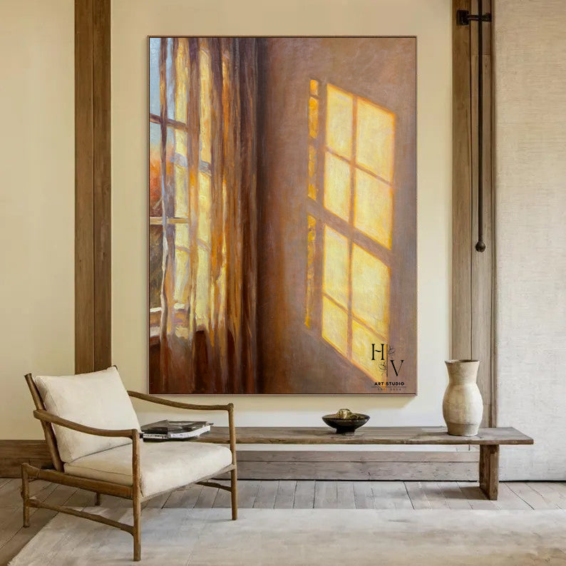 Shadow | Curtain and Window at Golden Hour