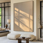 Shadow | Palm Leave (Creamy Beige Background)