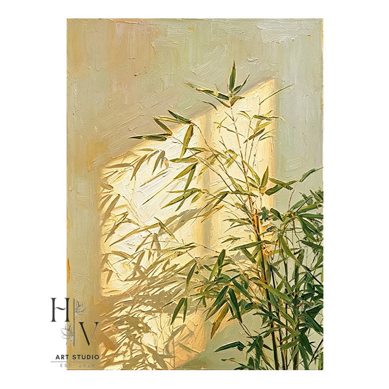 Shadow | Bamboo-like Plant and Golden Sunlight