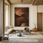 Minimalist | Chocolate Brown Wave Heavy Impasto