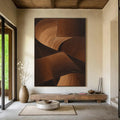 Minimalist | Chocolate Brown Wave Heavy Impasto