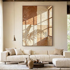 Shadow | Leave and Light on Rustic Wall