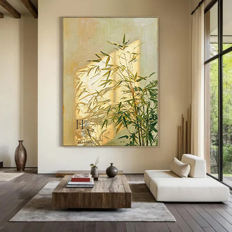 Shadow | Bamboo-like Plant and Golden Sunlight