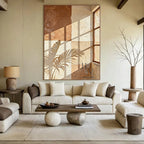 Shadow | Leave and Light on Rustic Wall