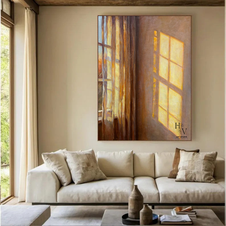 Shadow | Curtain and Window at Golden Hour