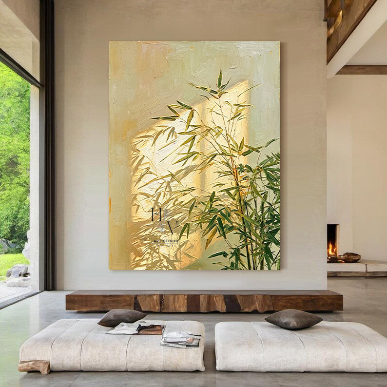 Shadow | Bamboo-like Plant and Golden Sunlight
