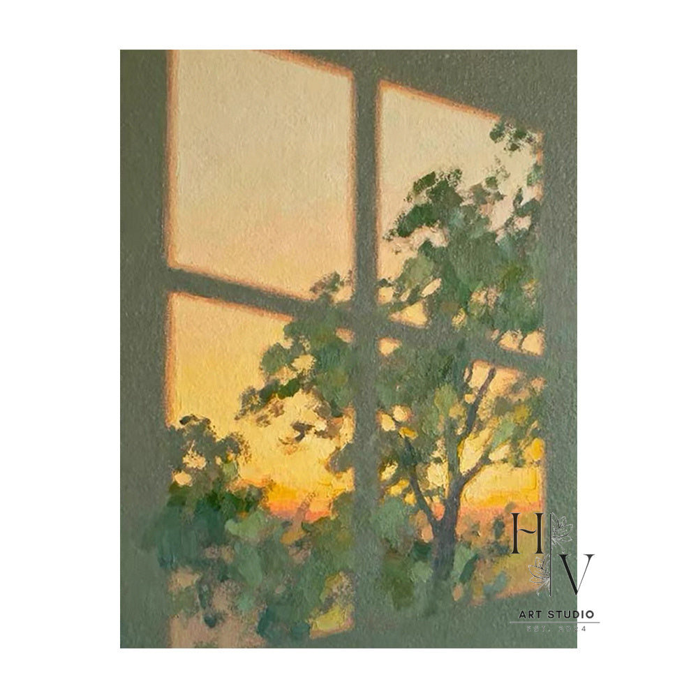 Shadow | Afterglow of Setting Sun through Window