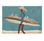 Figure | Man with Surfboard and Seagulls