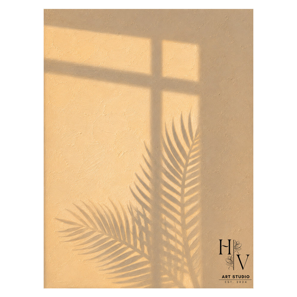 Shadow | Leaves (Creamy Beige Background)