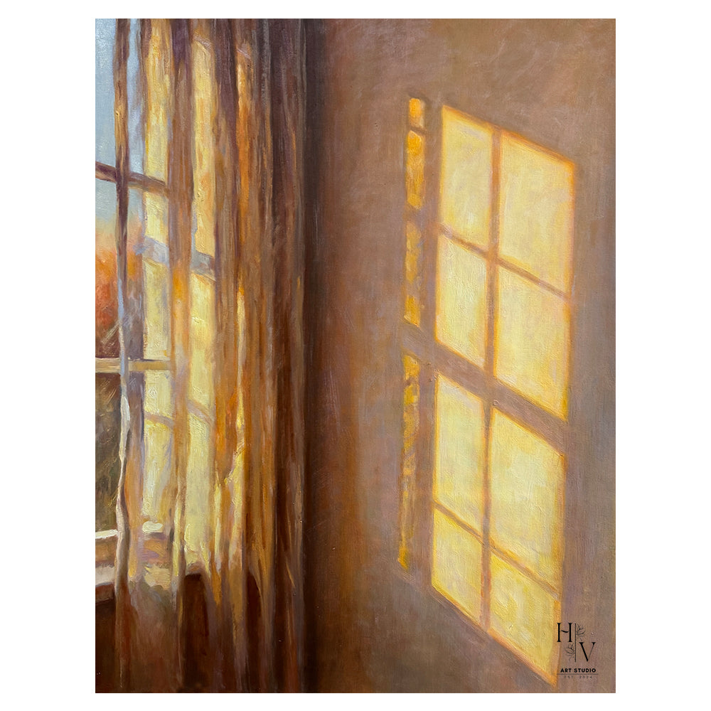 Shadow | Curtain and Window at Golden Hour