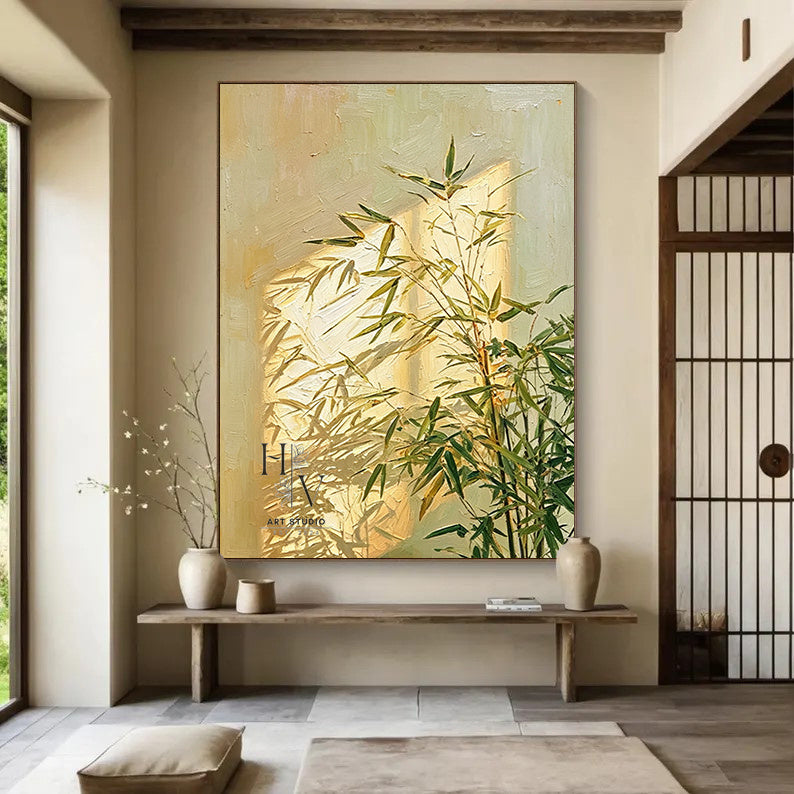 Shadow | Bamboo-like Plant and Golden Sunlight